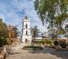 Bell Tower of the Church (Campanario de San Lucas) at Toconao Village Main Square - Toconao, Atacama Desert, Chile.